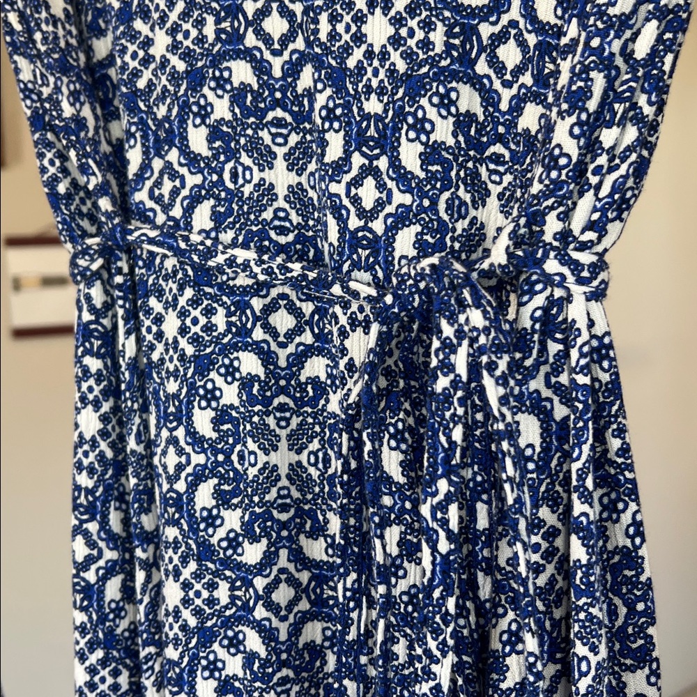 Lulu's Women's Mandala Daydream Blue Print Maxi Dress - Size L - Picture 5 of 11